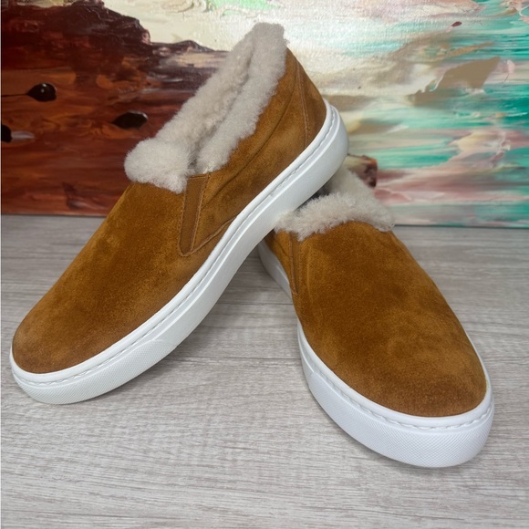 M. Gemi Shoes - M. Gemi Brown Suede Shearling Sneakers
